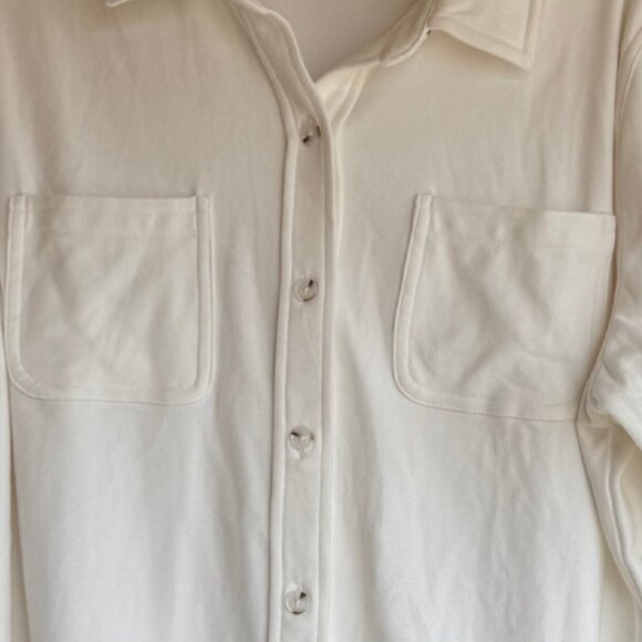 32 Degrees Ultra Soft Button Up Fleece in Cream Winter White, Suze Large, EUC - Picture 16 of 17